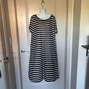 Black and White Striped Dress